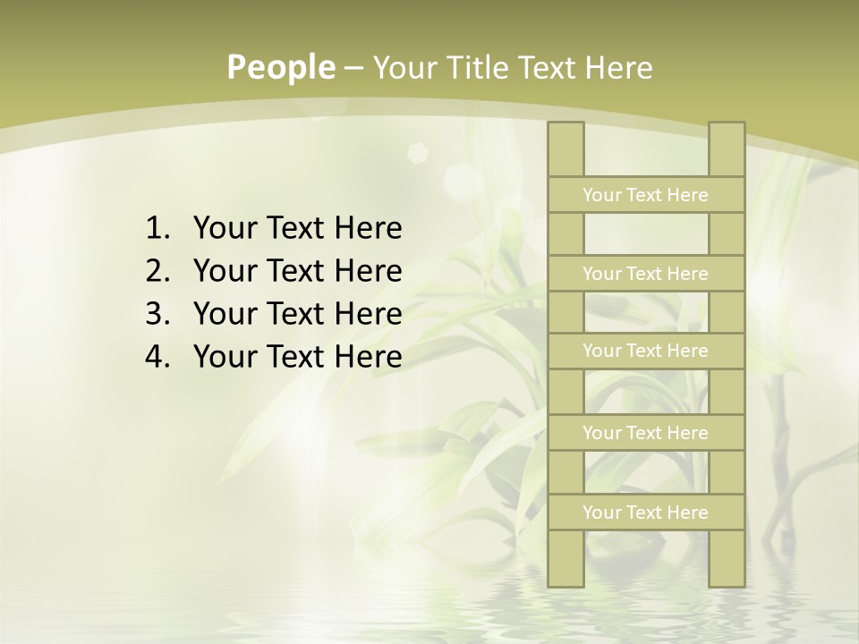 Bamboo In The Water PowerPoint Template