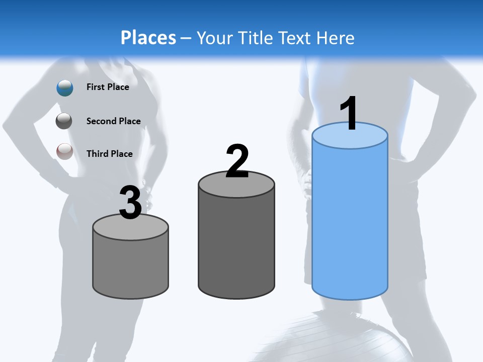 The Girl And The Guy On Training PowerPoint Template