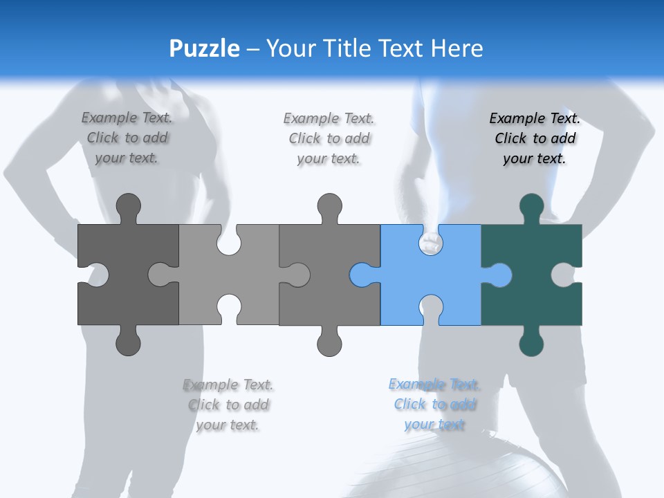 The Girl And The Guy On Training PowerPoint Template