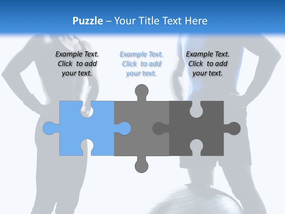 The Girl And The Guy On Training PowerPoint Template