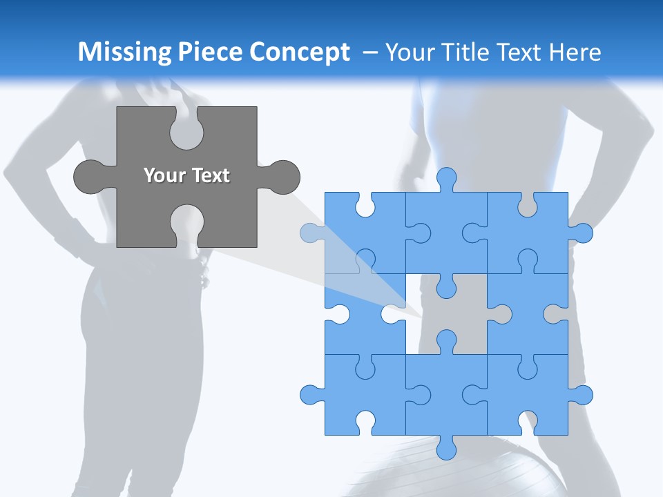 The Girl And The Guy On Training PowerPoint Template