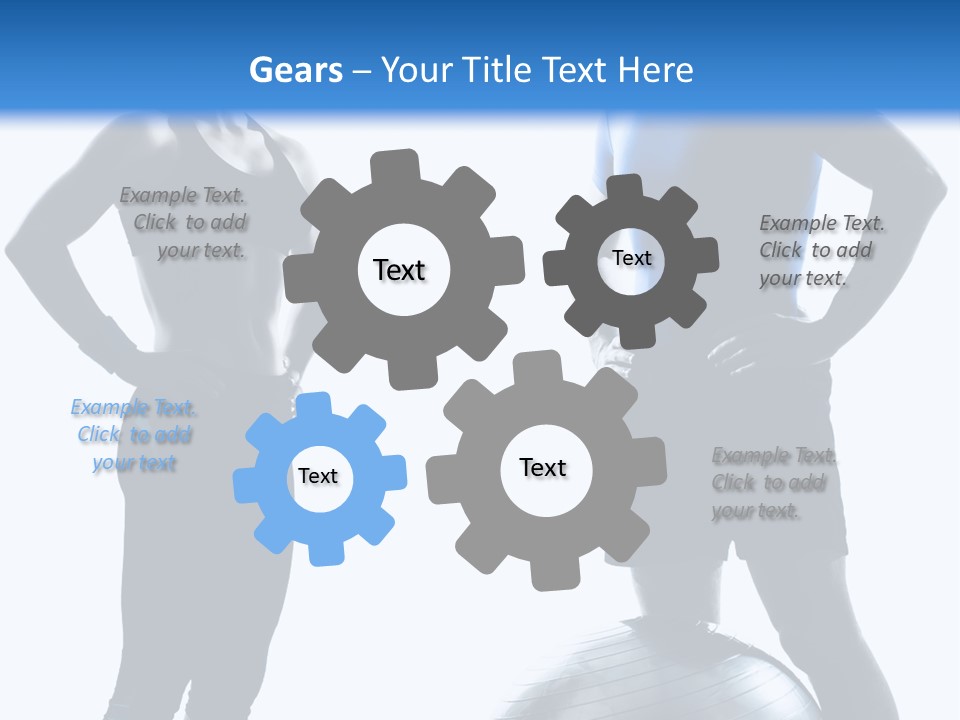 The Girl And The Guy On Training PowerPoint Template