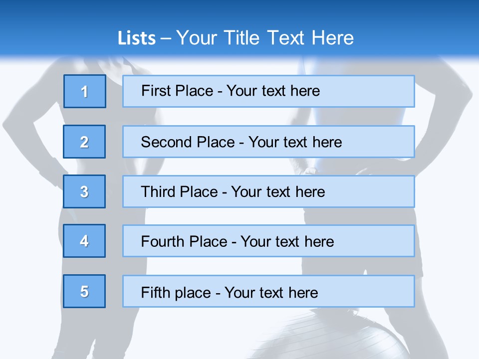 The Girl And The Guy On Training PowerPoint Template