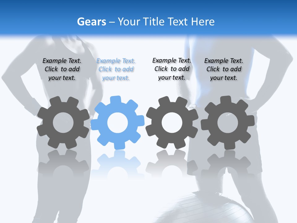 The Girl And The Guy On Training PowerPoint Template