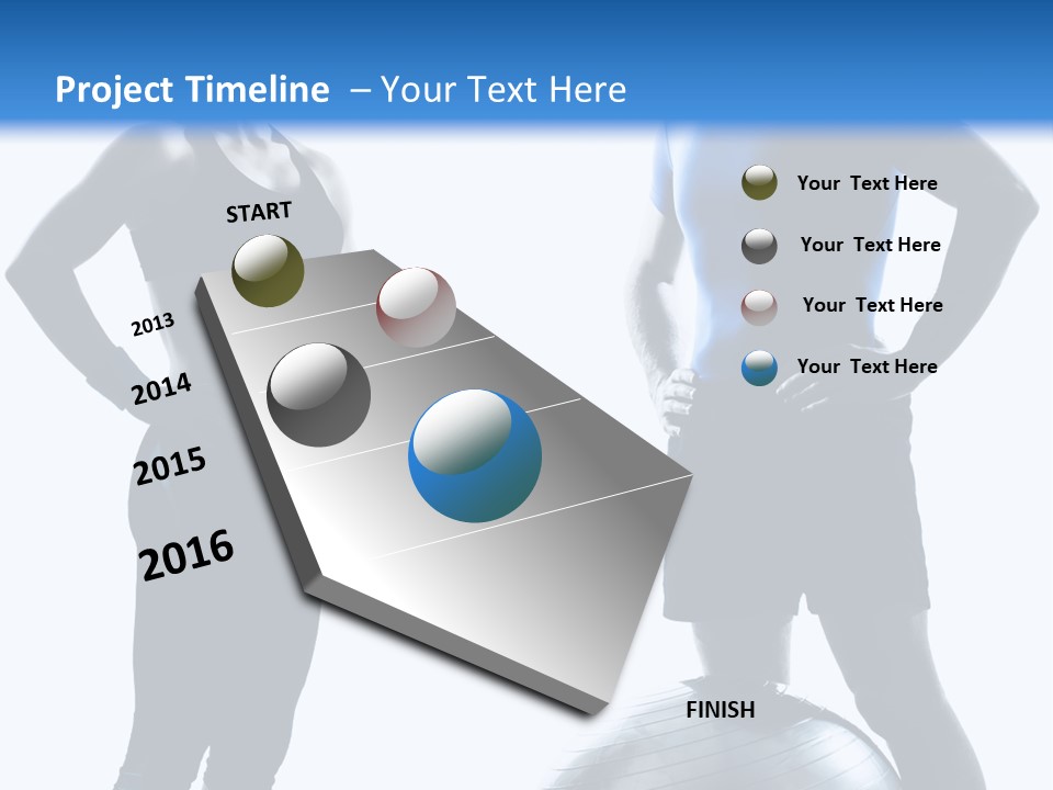 The Girl And The Guy On Training PowerPoint Template
