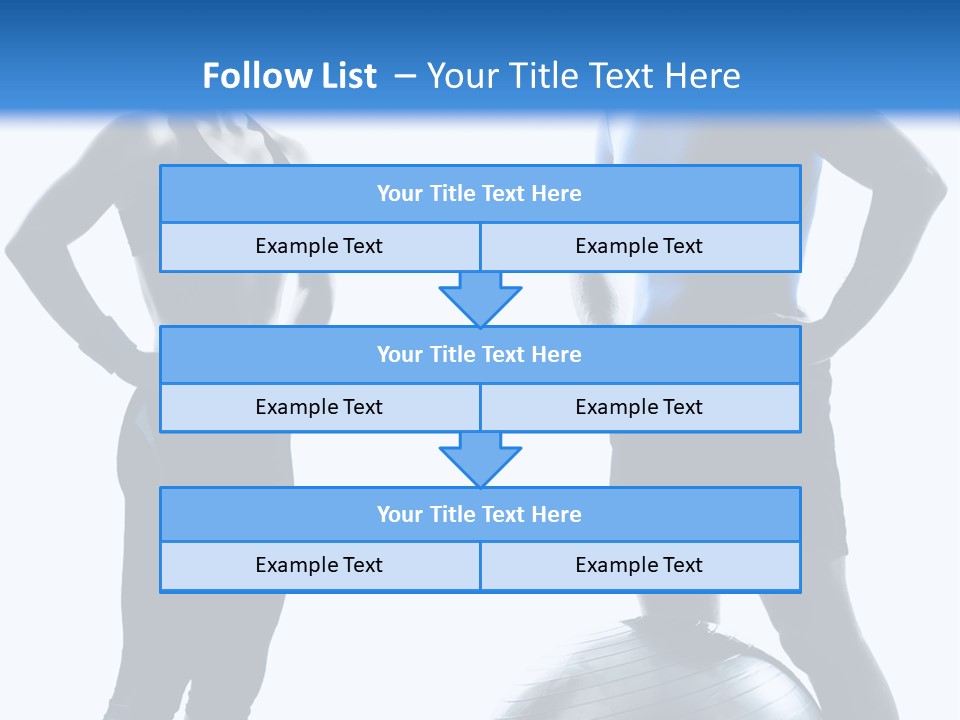 The Girl And The Guy On Training PowerPoint Template