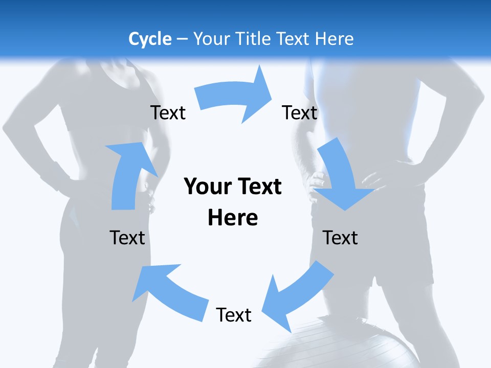 The Girl And The Guy On Training PowerPoint Template