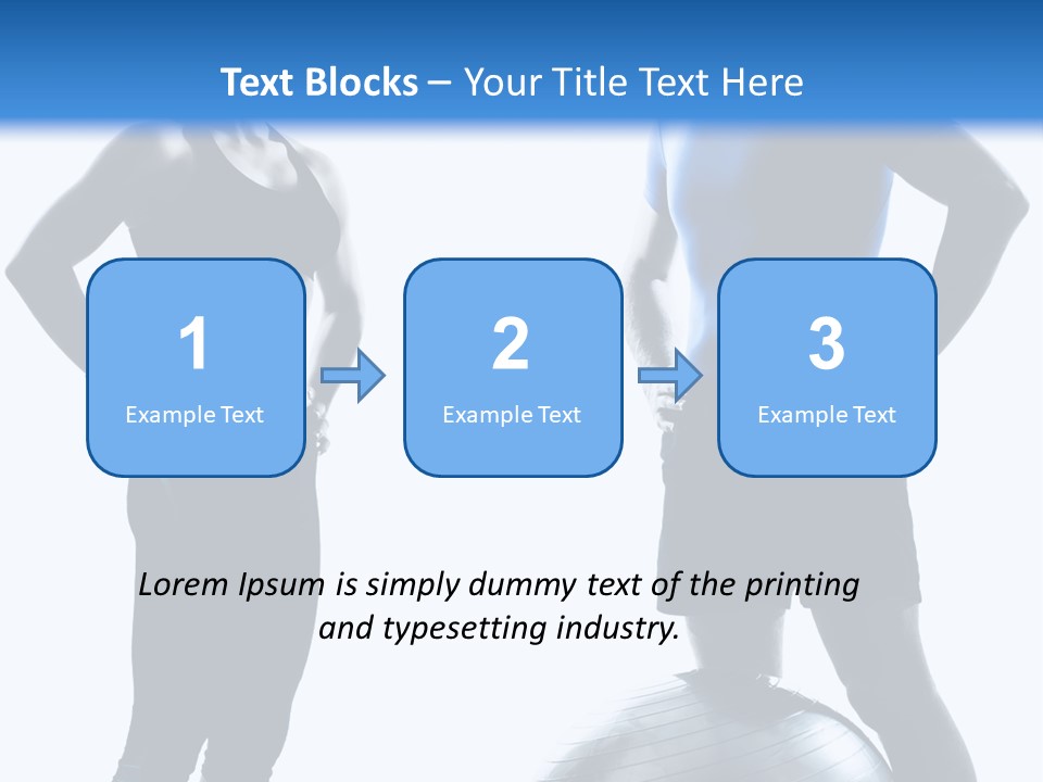 The Girl And The Guy On Training PowerPoint Template