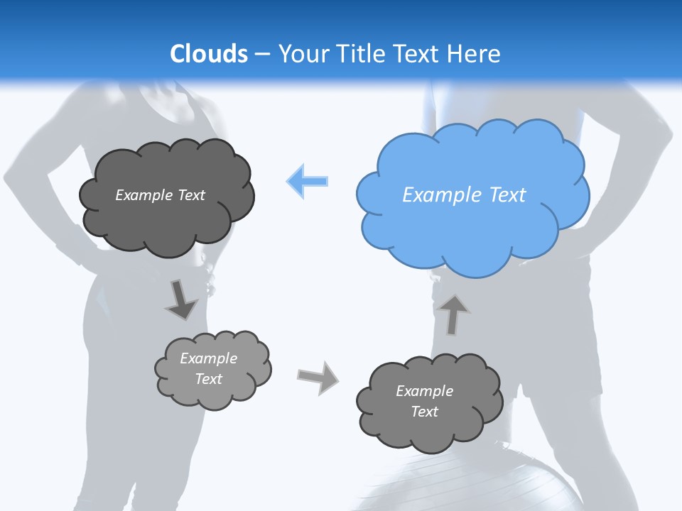 The Girl And The Guy On Training PowerPoint Template