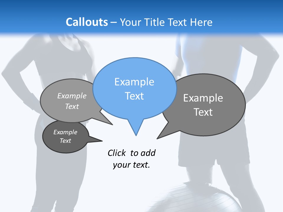 The Girl And The Guy On Training PowerPoint Template