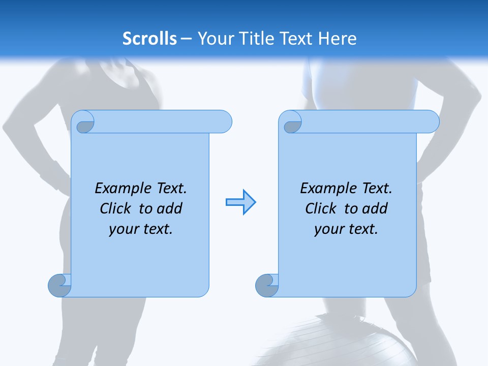 The Girl And The Guy On Training PowerPoint Template