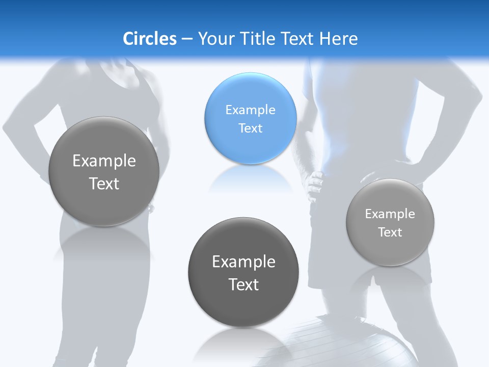 The Girl And The Guy On Training PowerPoint Template