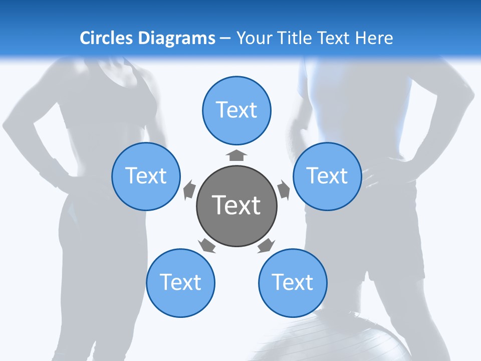 The Girl And The Guy On Training PowerPoint Template