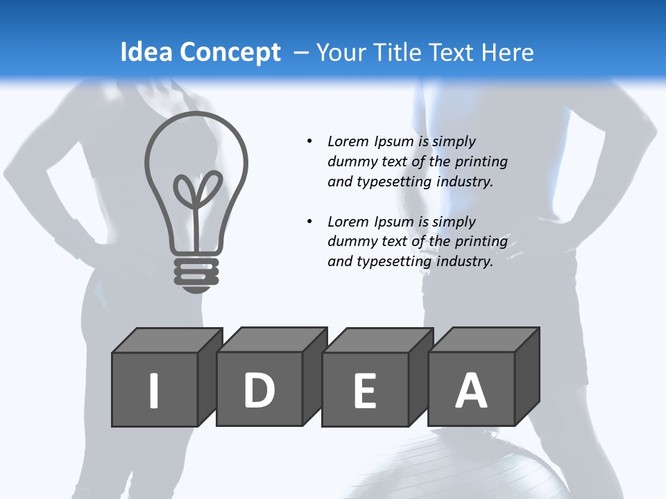 The Girl And The Guy On Training PowerPoint Template