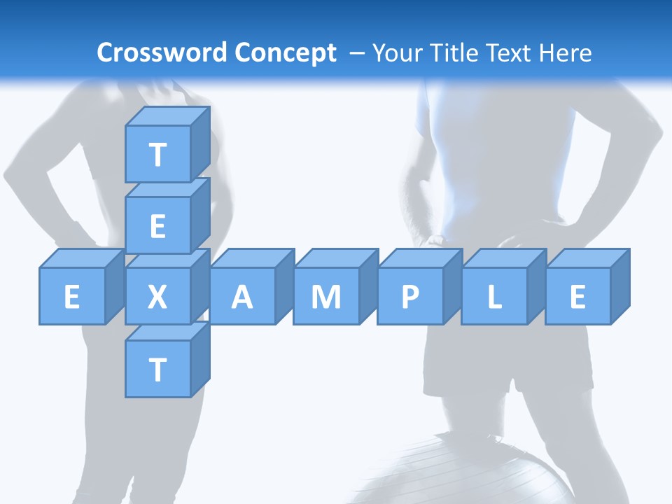 The Girl And The Guy On Training PowerPoint Template