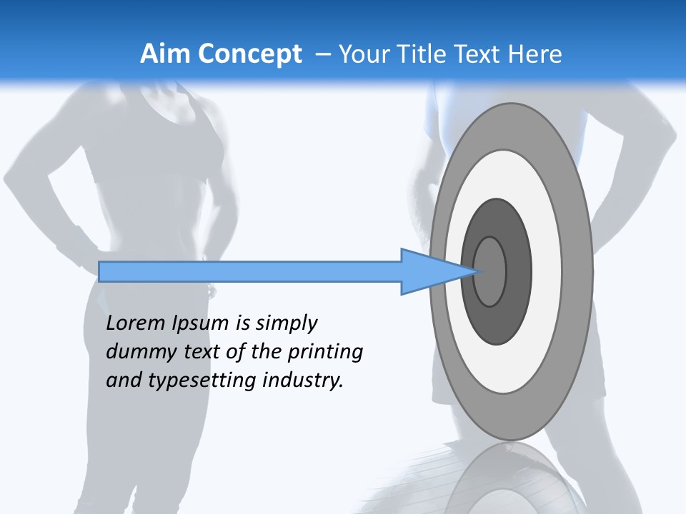 The Girl And The Guy On Training PowerPoint Template