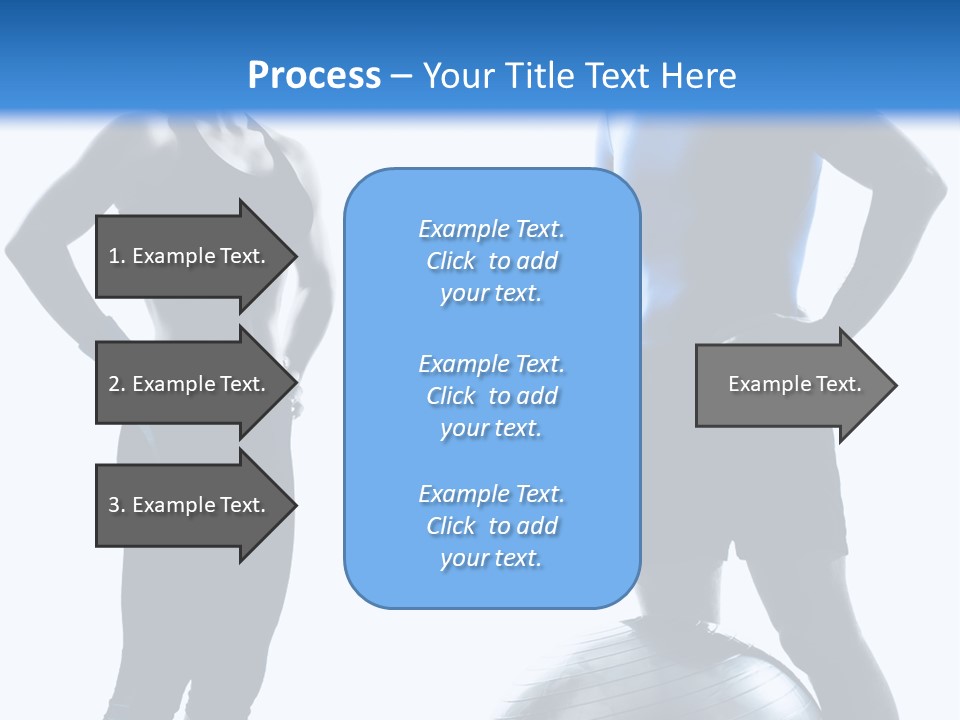 The Girl And The Guy On Training PowerPoint Template