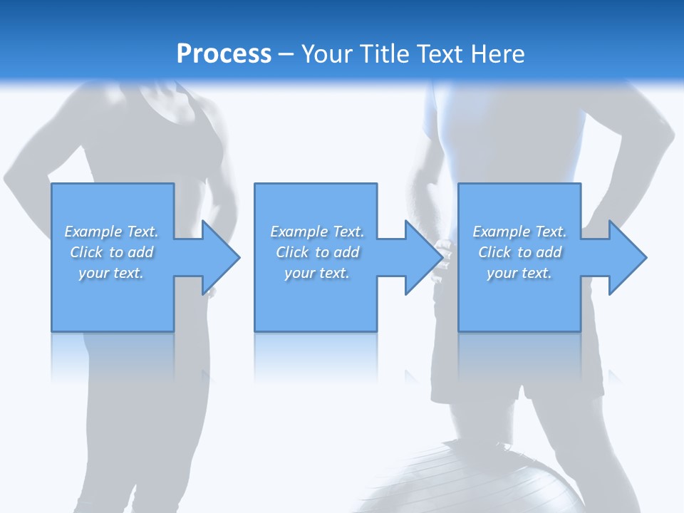 The Girl And The Guy On Training PowerPoint Template