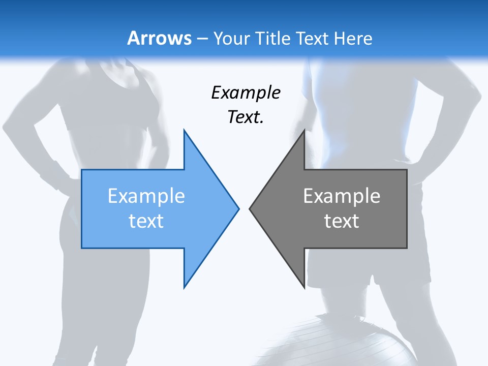 The Girl And The Guy On Training PowerPoint Template