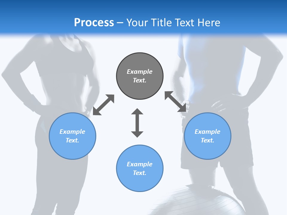 The Girl And The Guy On Training PowerPoint Template