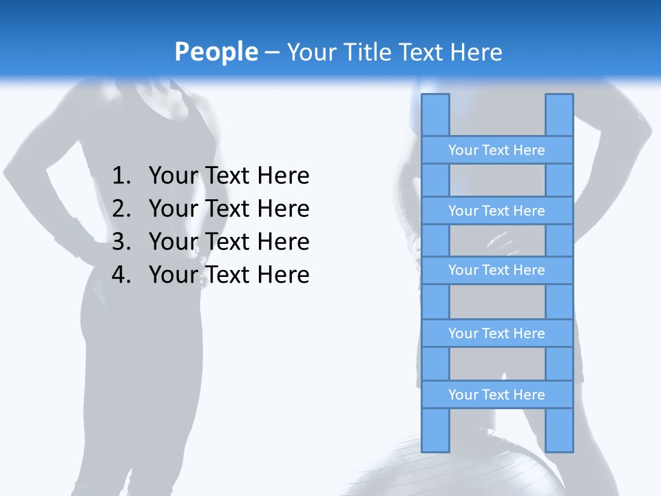 The Girl And The Guy On Training PowerPoint Template