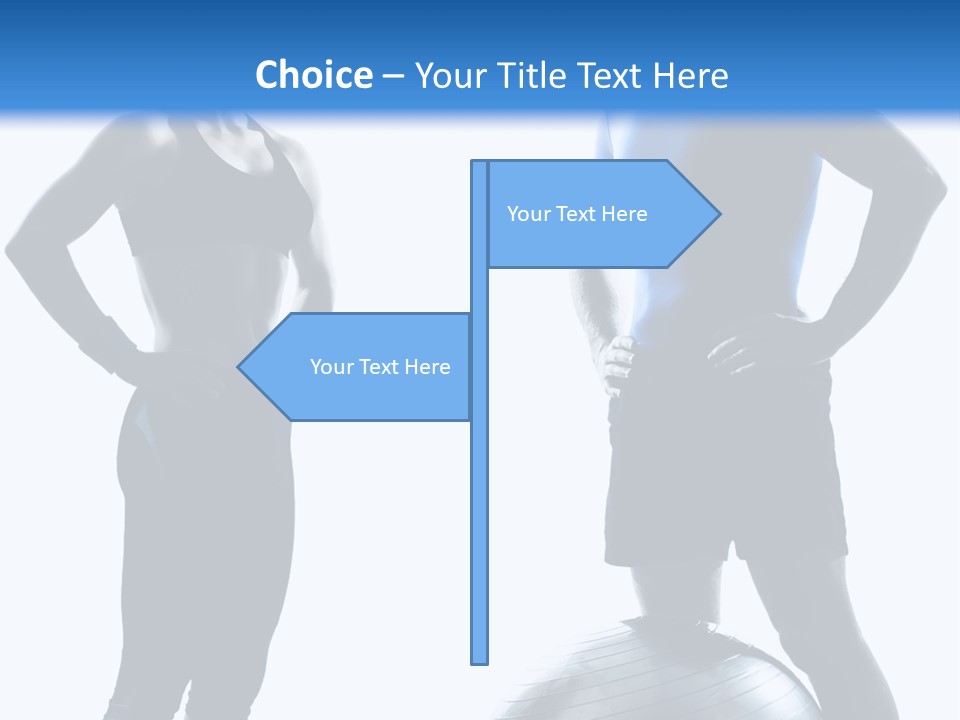 The Girl And The Guy On Training PowerPoint Template