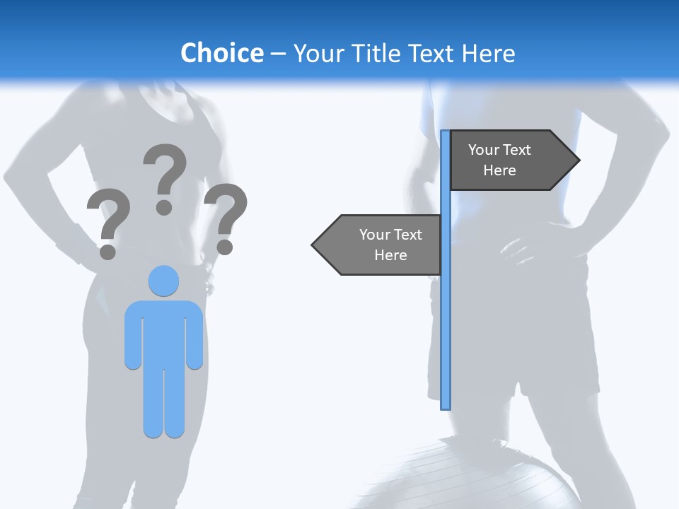The Girl And The Guy On Training PowerPoint Template