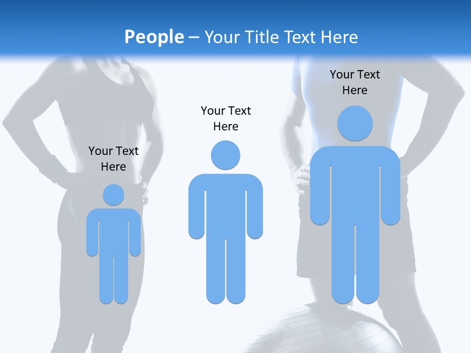 The Girl And The Guy On Training PowerPoint Template