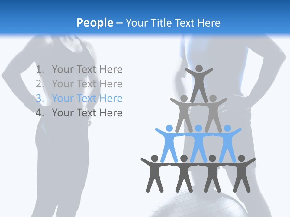 The Girl And The Guy On Training PowerPoint Template