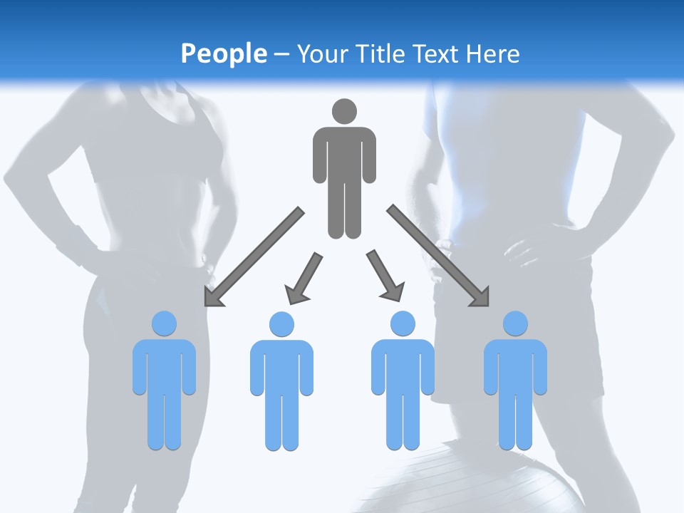 The Girl And The Guy On Training PowerPoint Template