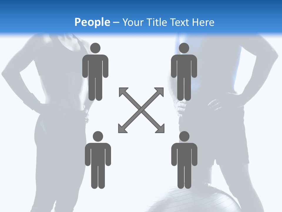 The Girl And The Guy On Training PowerPoint Template