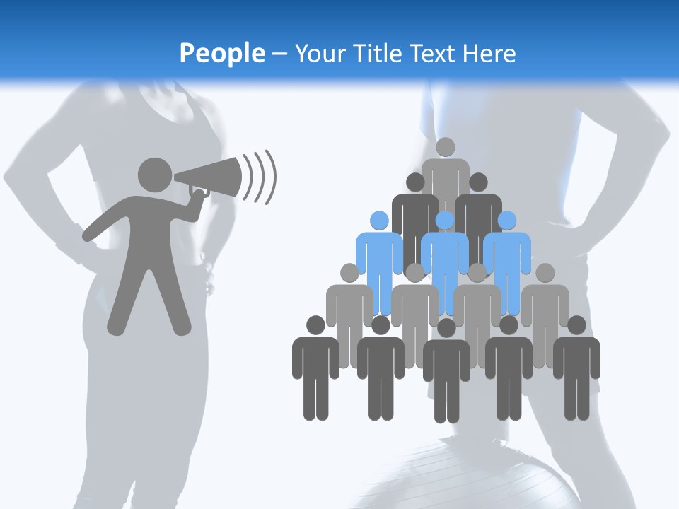 The Girl And The Guy On Training PowerPoint Template