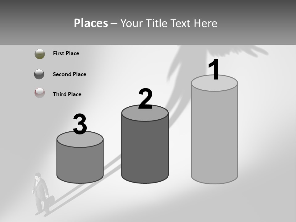 Office Worker With Wings PowerPoint Template