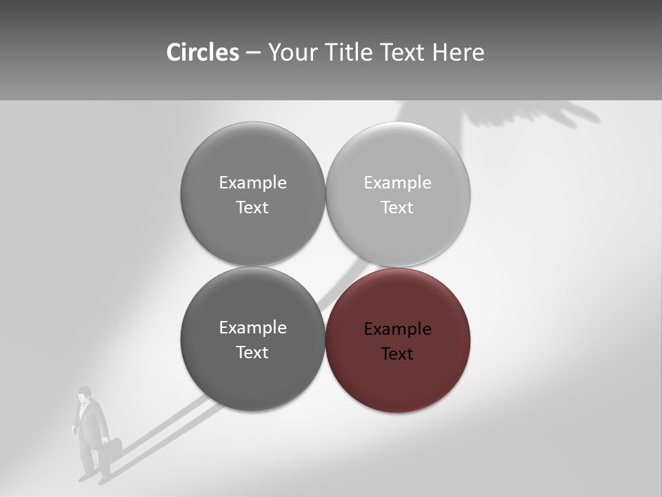 Office Worker With Wings PowerPoint Template