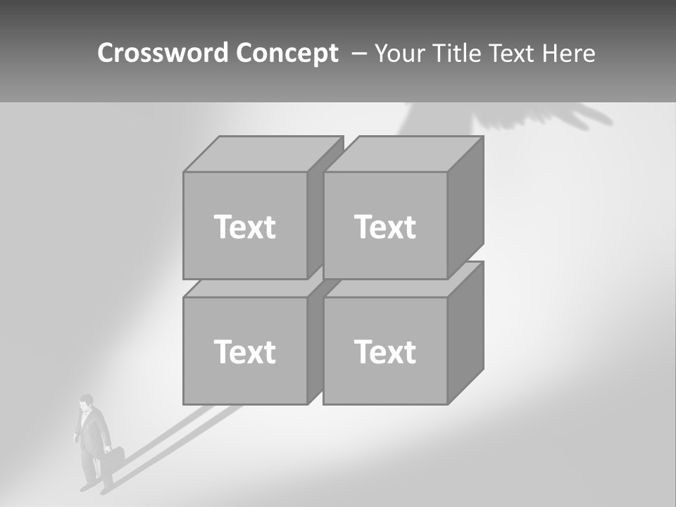 Office Worker With Wings PowerPoint Template