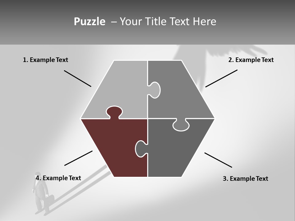 Office Worker With Wings PowerPoint Template