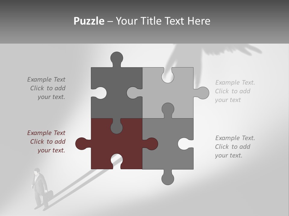 Office Worker With Wings PowerPoint Template