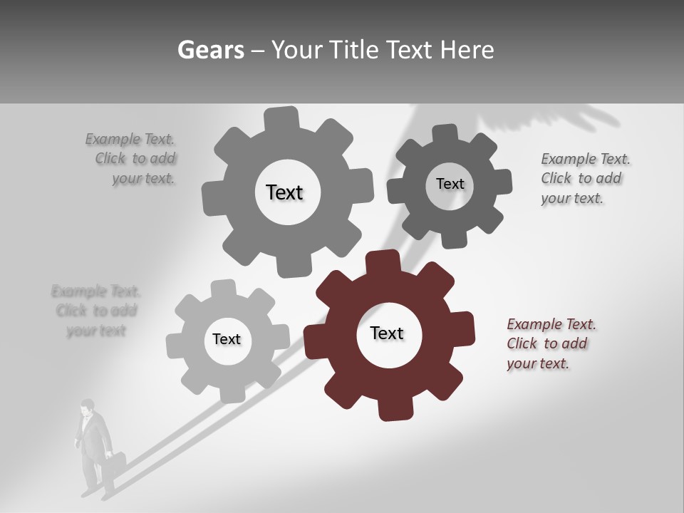 Office Worker With Wings PowerPoint Template