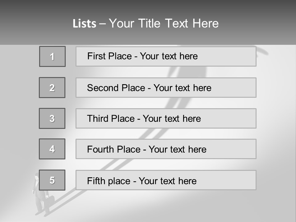Office Worker With Wings PowerPoint Template