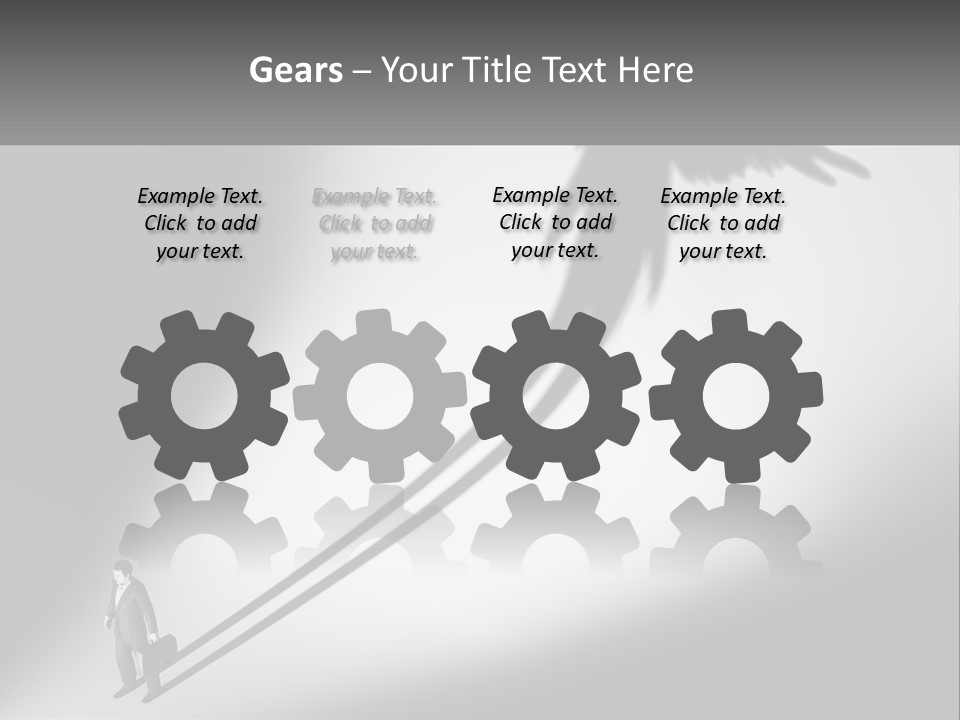 Office Worker With Wings PowerPoint Template