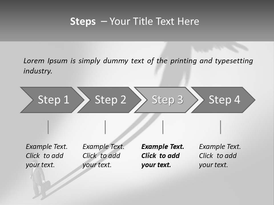 Office Worker With Wings PowerPoint Template