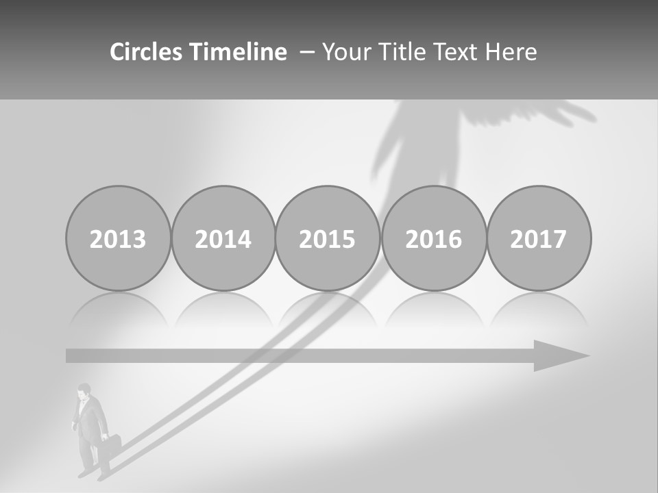 Office Worker With Wings PowerPoint Template