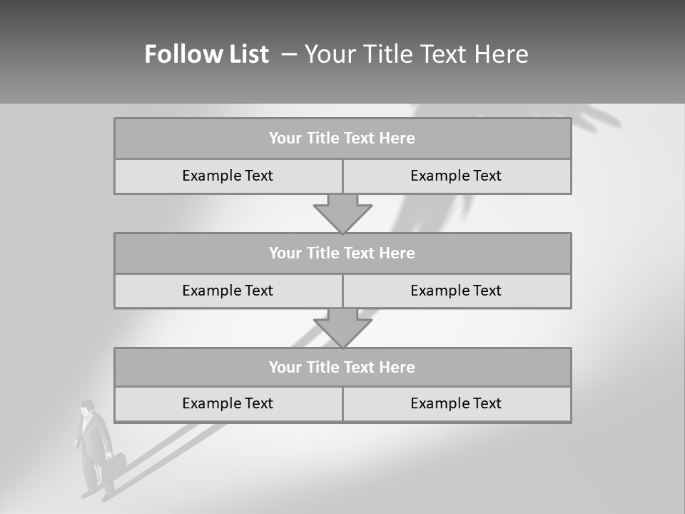 Office Worker With Wings PowerPoint Template