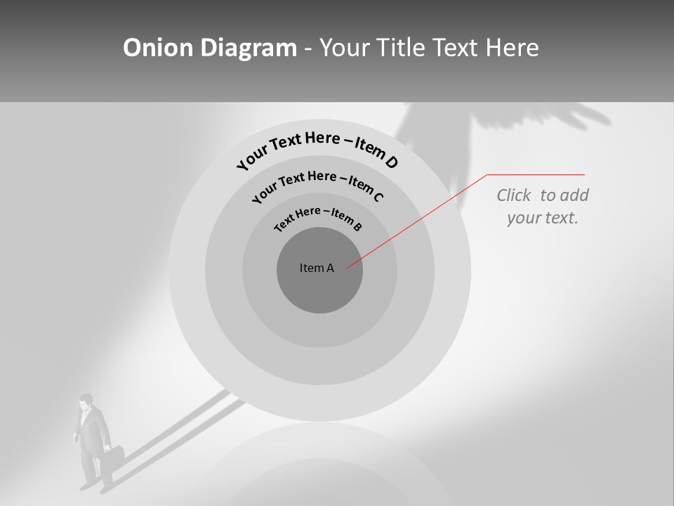 Office Worker With Wings PowerPoint Template