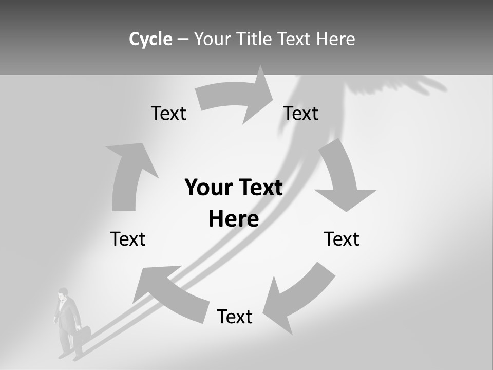 Office Worker With Wings PowerPoint Template