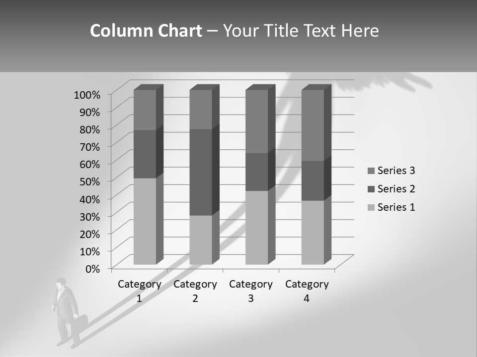 Office Worker With Wings PowerPoint Template