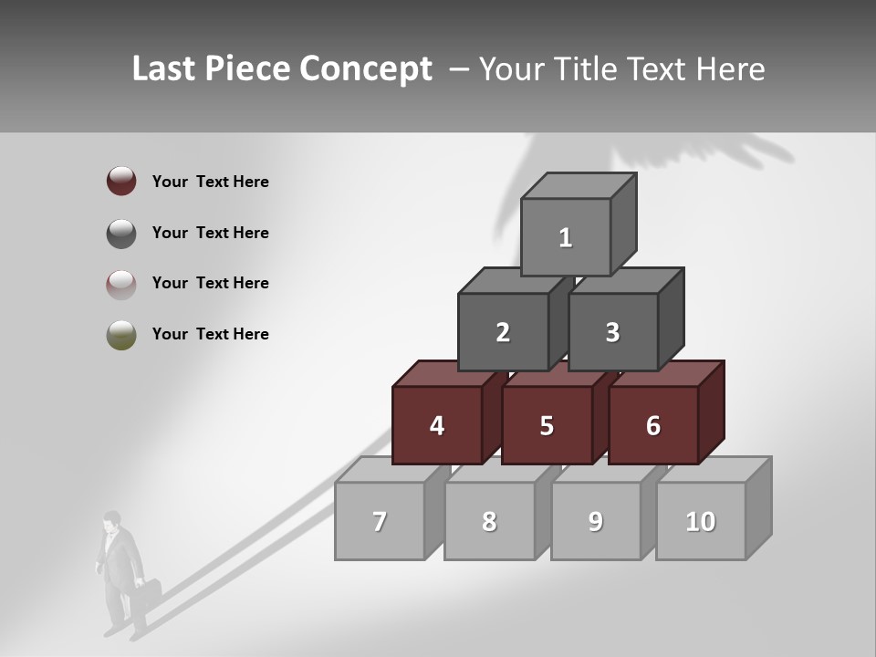 Office Worker With Wings PowerPoint Template