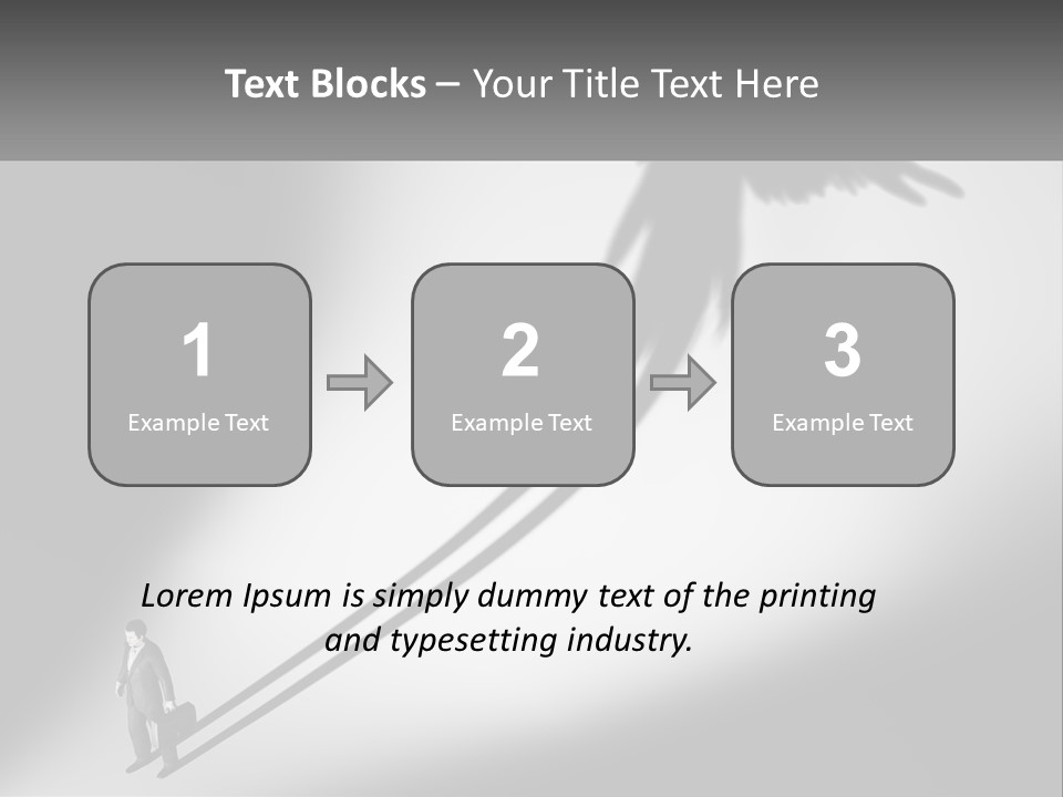 Office Worker With Wings PowerPoint Template