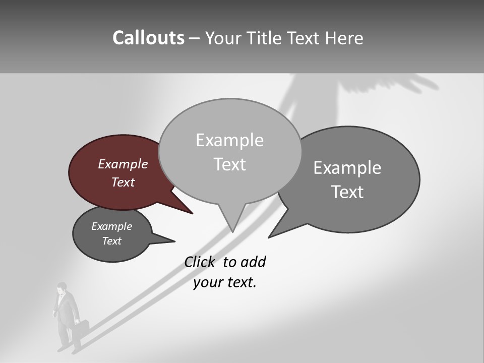 Office Worker With Wings PowerPoint Template