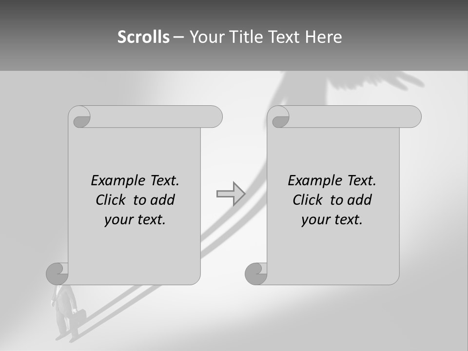 Office Worker With Wings PowerPoint Template